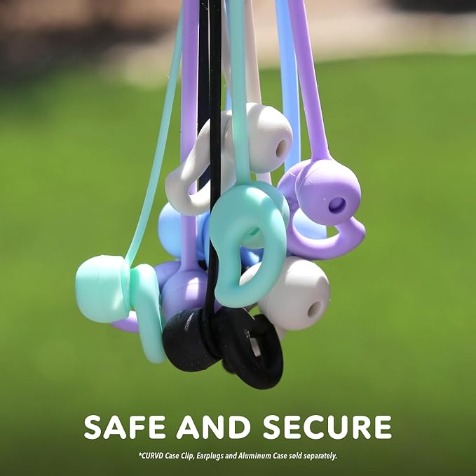 CURVD Earplug Lanyard, Soft Durable Flexible Premium Silicone Cord | Works with Most Earplugs w/Removable Tips Compatible with CURVD Everyday, Loop Quiet/Engage/Experience, Vibes and More - 26 Inches