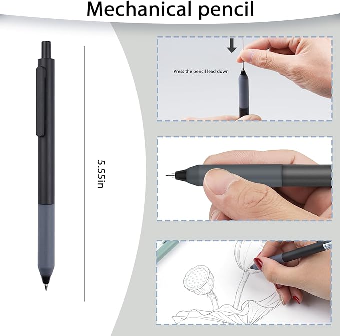 10Pcs Black Cute Cat Stationery Set Cat School Supplies Kawaii Japanese Stationery Birthday GIFS Including Pens Pencil Sharpener Highlighter Eraser Correction Tape Ruler for Office School Supplies