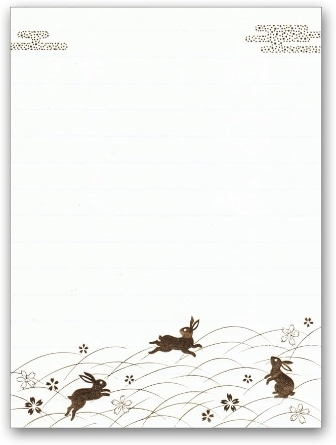 KUDOS.JP Cute Kawaii Japanese Stationery Letter Writing Paper Set with 8 Writing Papers and 4 Envelopes