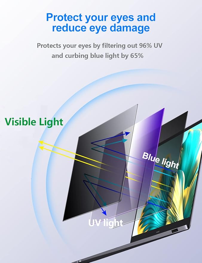 JEAPKA Laptop Privacy Screen Filters 15.6 Inch 16:9 Aspect Privacy Filter for 15.6 Inch Widescreen Laptop Anti-Scratch Protector Film for Data Confidentiality Anti-Glare Laptop Screen Protector