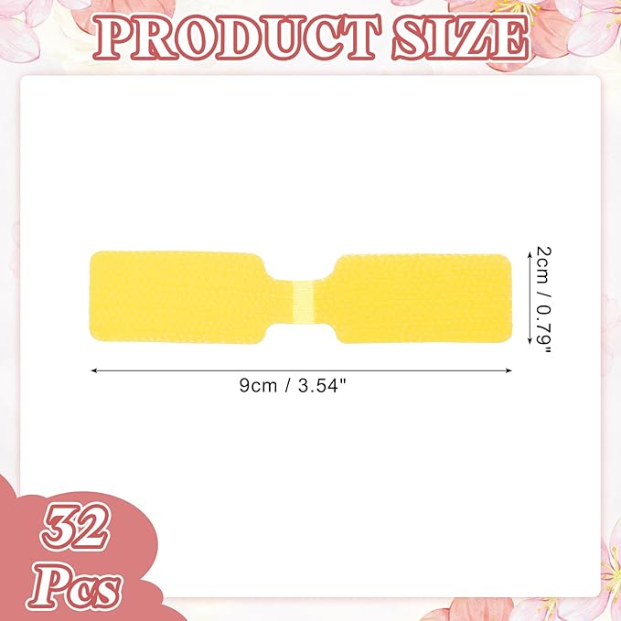 PATIKIL 3.5 x 0.8 Inch Cable Labels, 32 Pcs Electronic Cable Identification Tags Nylon Write on Wire Labels Rectangle Cord Tags Labeling for Electronics Management Organization, Yellow