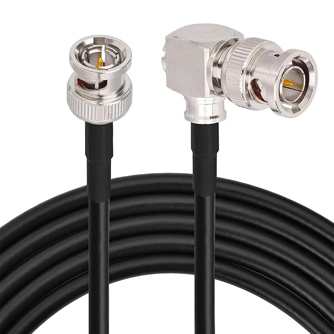 Superbat 3G/6G SDI Cable 3ft Right Angle BNC Male to Male 75 Ohm BNC Video Cable Thin Belden 1855A SDI Cable Short for HD Camera CCTV Monitor Video Switcher SDI Splitter etc 2-Pack