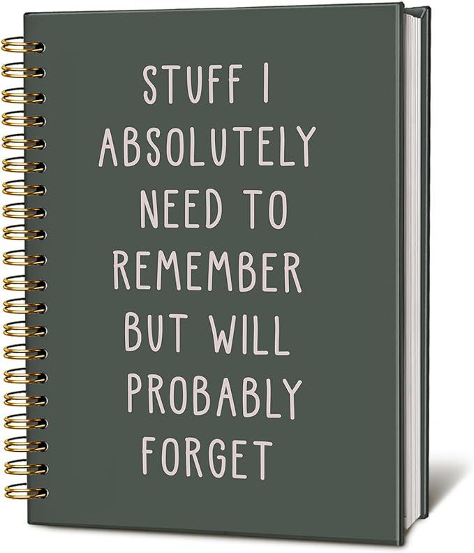 LIANGW Funny Dark Green Notebooks for Work, Funny Work Gifts for Coworkers & Boss, Coworker Office Gifts for Men Women, Fun Spiral Notebooks Journals for Writing, Funny Office Supplies 5.5x8.3 Inch