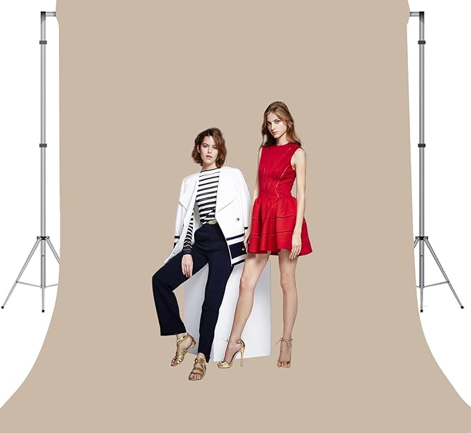 Beige Photo Backdrop for Photoshoot Beige Background for Photography Photo Backdrop Curtain for Party 5 x 7 FT