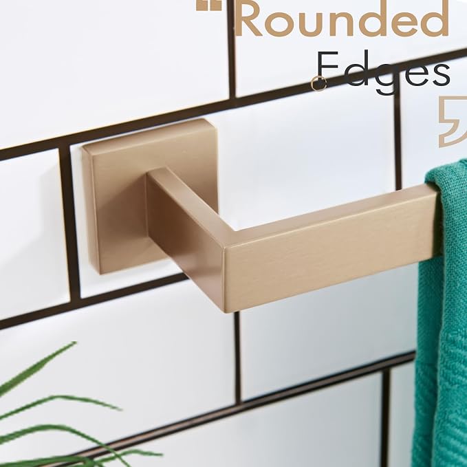 KOKOSIRI 36-Inch Towel Bars for Bathroom Kitchen Towels Holder Wall Mount SUS304 Stainless Steel Towel Rack, Champagne Bronze B4003CPG-L36