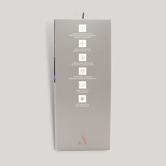 Austere III Series, Appliance Wall Power 4 Outlet Surge Protector for Kitchen, 2500 Joules, Flameless MOV, Overcurrent Protection, SmartFit Outlets, 4 Year Component Guarantee