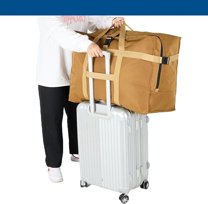Arxus Large Duffel Bag, Waterproof Carry on Weekend Overnight Storage Bag over Luggage for Airline, Travel, Camping, Moving