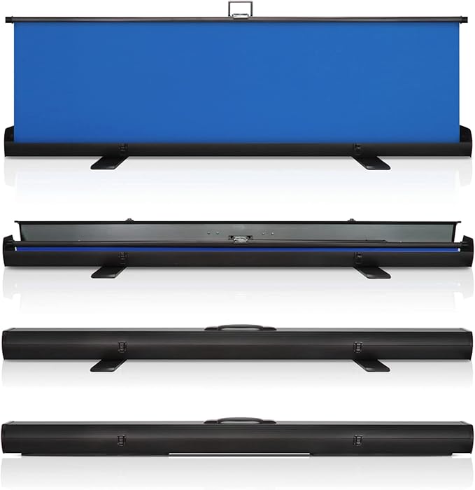 KHOMO Gear 62-Inch Blue Screen Backdrop – Collapsible & Portable Chromakey Background for Streaming, Video Calls, Photography, Zoom & Gaming – Wrinkle-Resistant, High-Density Fabric, Easy Setup