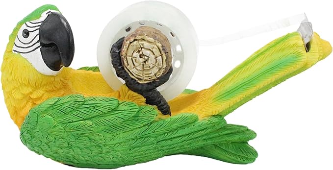 Animal Tape Dispenser - Parrot Design Desktop Organizer, School Office Sculpture Decor, Cute Tape Holder, Fun Office Stationery | Comes with 1 Roll for School Desk Accessories Home Kids Teens Adults