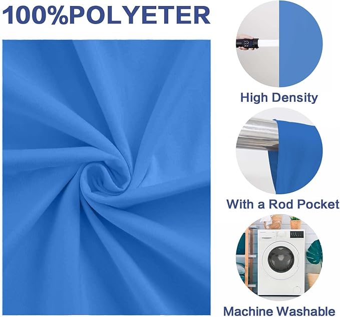 Photo Backdrop Blue Background Fabric Professional Photography 8x10ft Seamless Design Eliminates Wrinkles Ocean Theme Event Bachelor Party Decoration