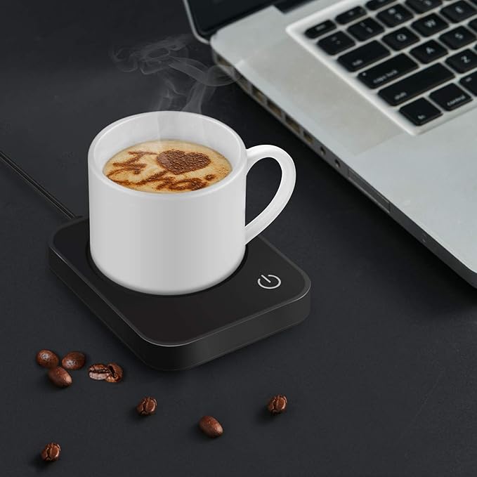 ANBANGLIN Coffee Mug Warmer, Smart Cup Warmer for Desk, 3 Temperature Control & Auto Shut Off, Electric Cup Warmer for Heating Milk,Tea,Beverage,Candle (Black-No Mug)