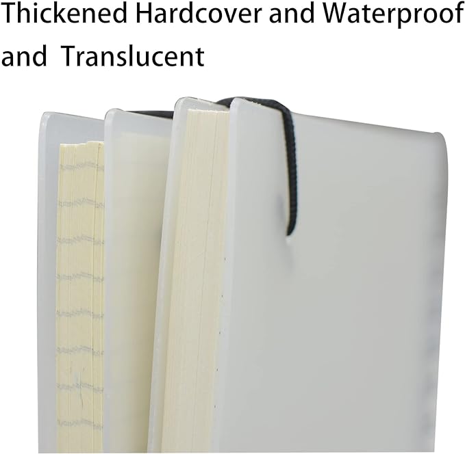 Yansanido Spiral Notebook, 3 Pcs A5 Thick Plastic Translucent Frosting Hardcover Dot Paper 80 Sheets -160 Pages Journals for Study and Notes (A5 5.7" x 8.3"-Dot Grid 3pcs)