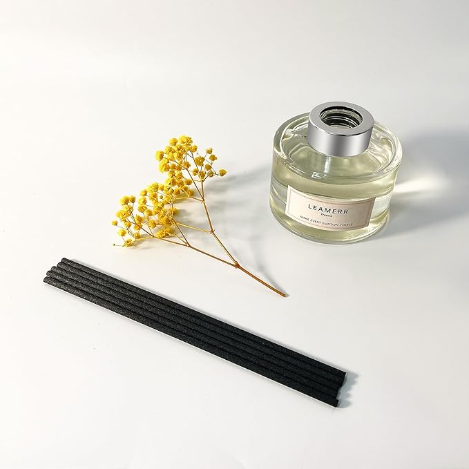 LEAMERR Reed Diffuser Sets Home Fragrance Essential Oil Diffuser Royal Rose Scent- 7 oz (210 ml) Fragrance Oil Diffuser for Bedroom Bathroom Home Décor Includes Reed Diffuser Sticks Scented Oils