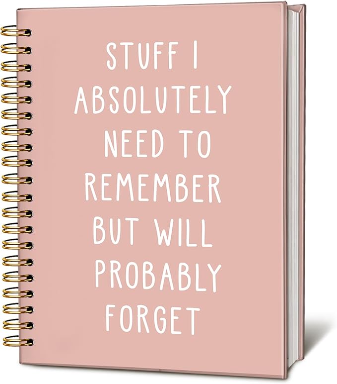 LIANGW Funny Notebooks Journal, Sarcastic Notebooks for Work, Funny Office Gifts for Coworkers, Funny Notebooks for Work, Office Humor Gifts, Black Hardcover Spiral Notebook 5.5x8.3 Inch(pink)