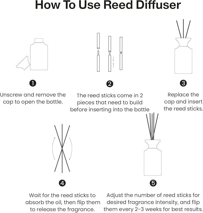M&SENSE Reed Diffuser Set, 10.14 fl oz Large Reed Diffuser, Linen Breeze Scented with Natural Essential Oils, Long Lasting with 7 Sticks, Non-Toxic Home Fragrance Reed Diffuser for Bedroom, Bathroom