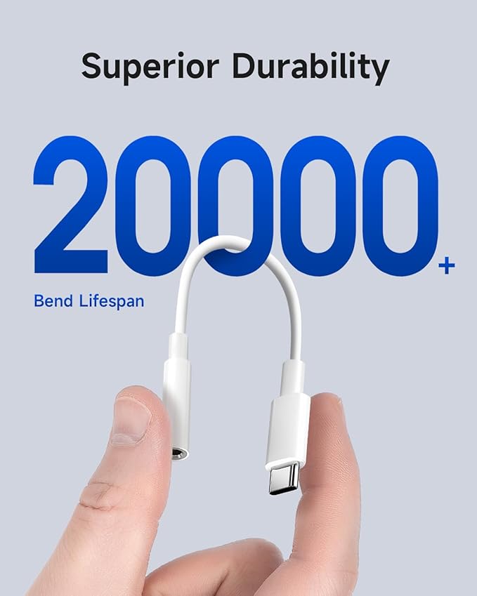 USB C to 3.5mm Audio Headphone Adapter, Type C to Jack Dongle Adapter Cable Cord Compatible with Apple iPhone 17/16/15 Pro Max Plus, iPad, MacBook, Samsung Galaxy S24 S23 S22 S21 Ultra (100-Pack)