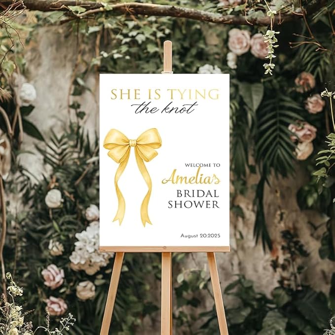 Bridal Shower Welcome Yard Sign, Wedding Shower Welcome Board, Custom Bridal Shower Sign, Elegant Bridal Shower Decor Board#4