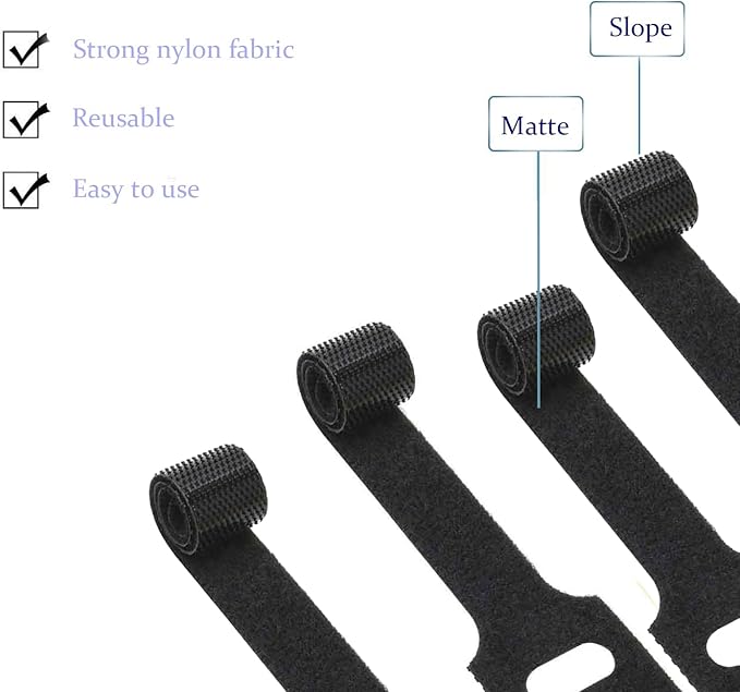 60 Pieces Reusable Cable Labels and Hook & Loop Ties Organizer Kit - 30 Tags & 30 Fasteners for Cord Management, Includes Markers for Home, Office Electronics
