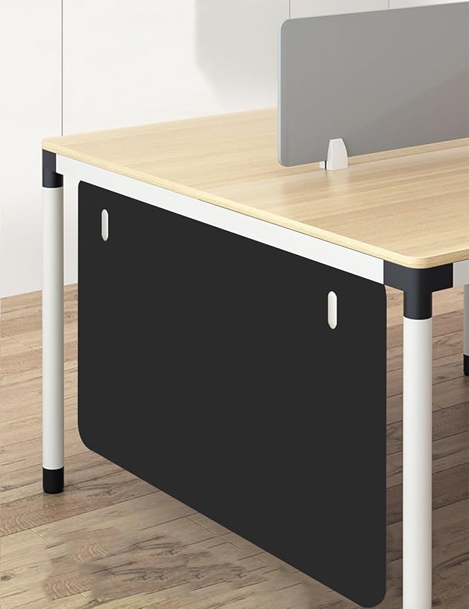 Under Desk Privacy Panel Divider No Drilling, Soundproof Modesty Panel for Office Desks Standing Workstation, Desk Privacy Divider Skirt Partition for Hidden Cables(Black,80x60cm/31.5x23.6in)