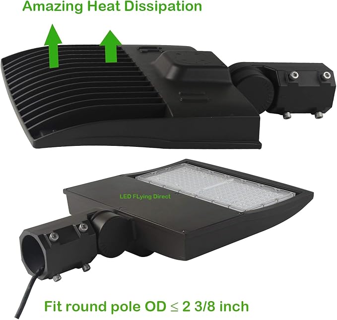 100W LED Parking Lot Area Lights, Dimmable LED Shoebox Lights, 20KV Surge Protector Built-in 13500LM 600W Equiv. Outdoor Commercial Area Road Lamps, DLC UL Approved 5000K Daylight 100-277VAC