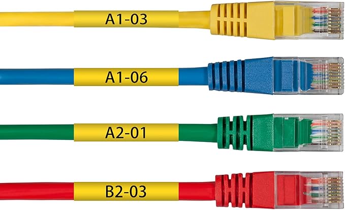 Compatible for Dymo 1805444 Heat Shrink Tubes 24mm Label Tape for Wires Cables 1 Inch x 4.9 ft Used in Rhino Pro 6000 6500 Industrial Label Makers, Black on Yellow, 2 Pack
