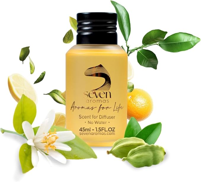 SevenAromas Hotel Scent Diffuser Oil, Luxury Hotel-Inspired Essential Oil for Aromatherapy & HVAC Diffusers – Premium Dropper Bottle - 45 ml 1.52 FL oz (White Tea)