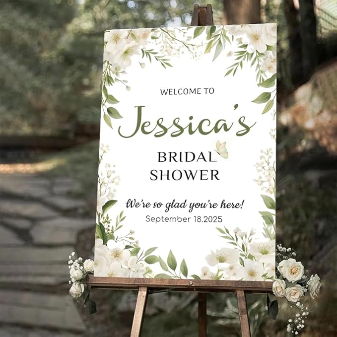 Bridal Shower Welcome Yard Sign, Wedding Shower Welcome Board, Custom Bridal Shower Sign, Elegant Bridal Shower Decor Board#5