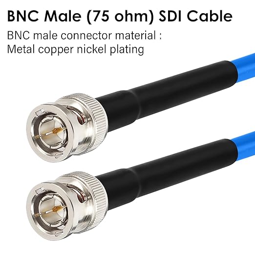 XRDS -RF 15FT SDI Cable, 3G/6G-SDI Cable BNC Digital Video Cables 75 Ohm RG59 BNC Male Cables for 3G/6G HD SDI Monitor Video Recorder Converter Splitter Security Camera