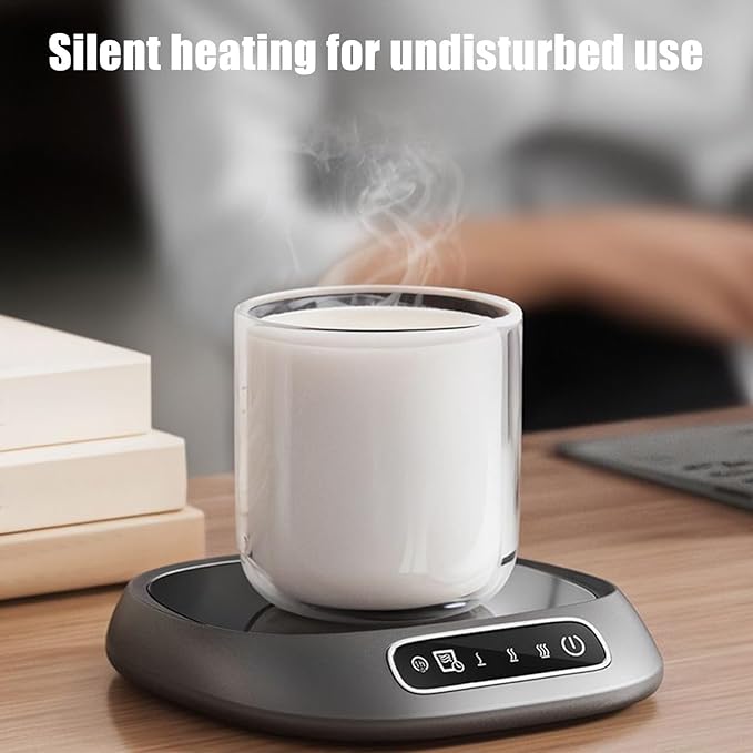 Coffee Mug Warmer - 11x12.5x3.40cm Electric Coffee Cup Warmer for Desk, 55℃ Temperature Control Smart Coffees Heater, for Heating Coffees, Milk, Beverage, Cocoa, for Home Offices Christmas Birthday