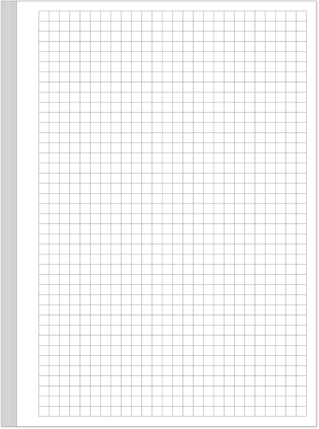 A5 Unpunched Grid Refill Paper - Graph Paper for Ring Binder/Discbound Notebook Planner Inserts, 100 Sheets/200 Pags Grid Paper, 100gsm White Pages, 5.8" x 8.3 "