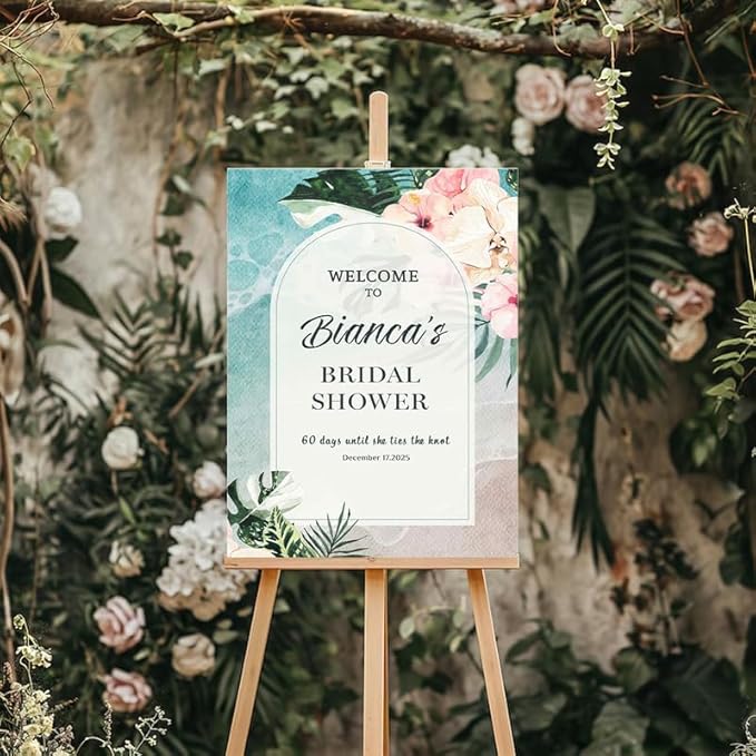 Bridal Shower Welcome Yard Sign, Wedding Shower Welcome Board, Custom Bridal Shower Sign, Elegant Bridal Shower Decor Board#9