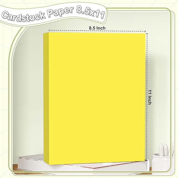 30 Sheets Cardstock 8.5x11, 65lb Colored Card Stock, 15 Assorted Colors Construction Paper, 180gsm Thick Printer Paper for Printing, Painting, Card Making, Kids School Supplies,Party Decorations