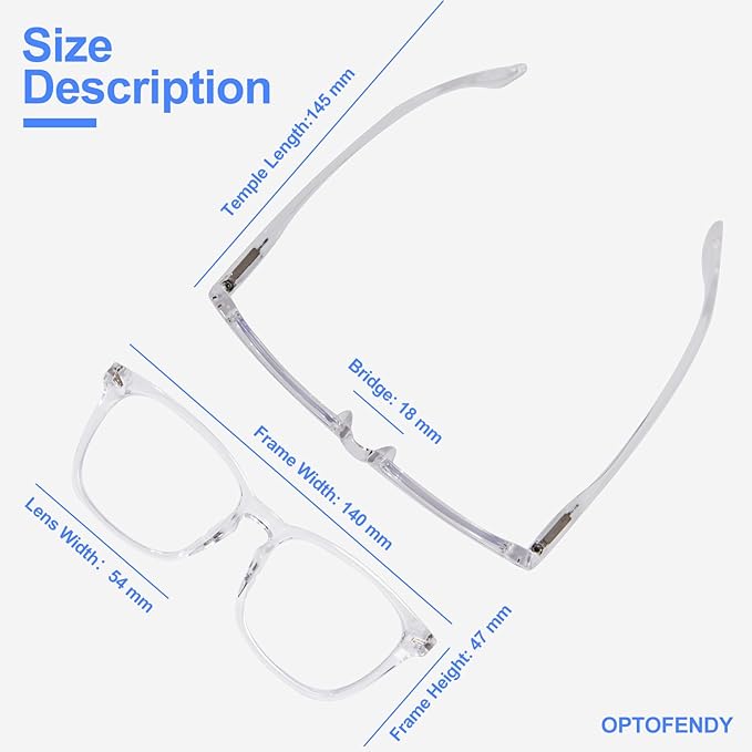 OPTOFENDY Blue Light Blocking Glasses Women Men, Computer Eyeglasses Anti Blue Light Glasses with Anti Eyestrain & UV