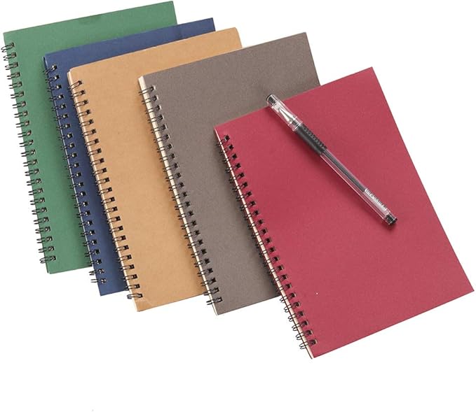 Rocutus 5pcs Colorful Spiral Notebook Student Small Study Book Spiral Notebook Small Notebook Office Simple Working Book Diary Notebook