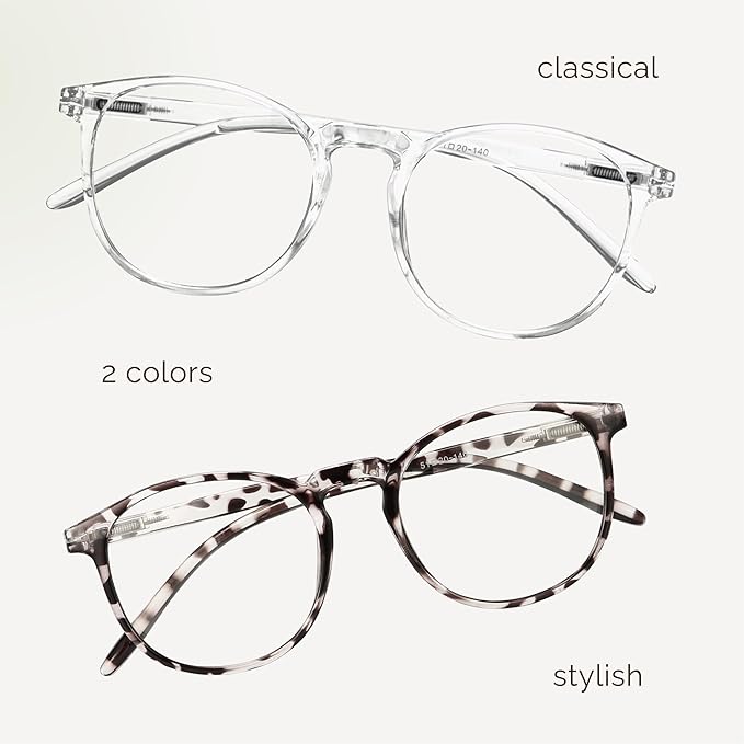 IBOANN Blue Light Glasses for Woman/Men, Fashion Blue Light Glasses Men, Fake Glasses Help Reduce Screen Fatigue