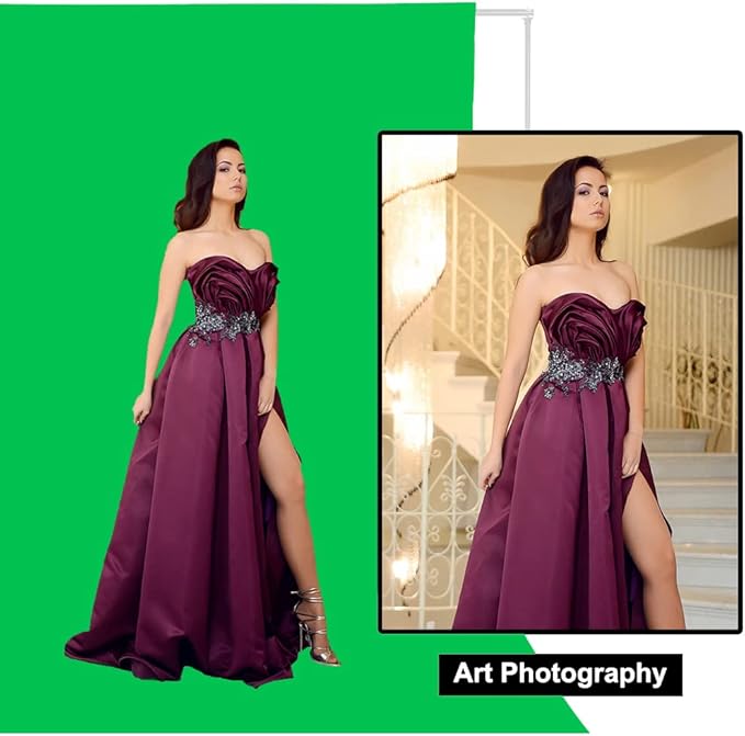 GFCC Green Screen Backdrop Background - 10x12FT Photography Backdrop Photo Background Screen for Video Recording Greenscreen Picture Photoshoot