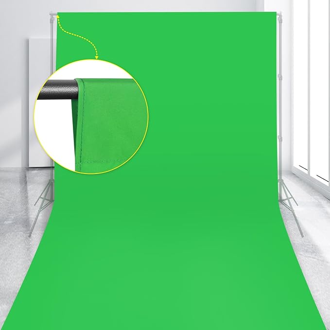 Green Backdrop - 10 x 20 ft, Green Screen for Photography & Video Recording, High Density Polyester Fabric