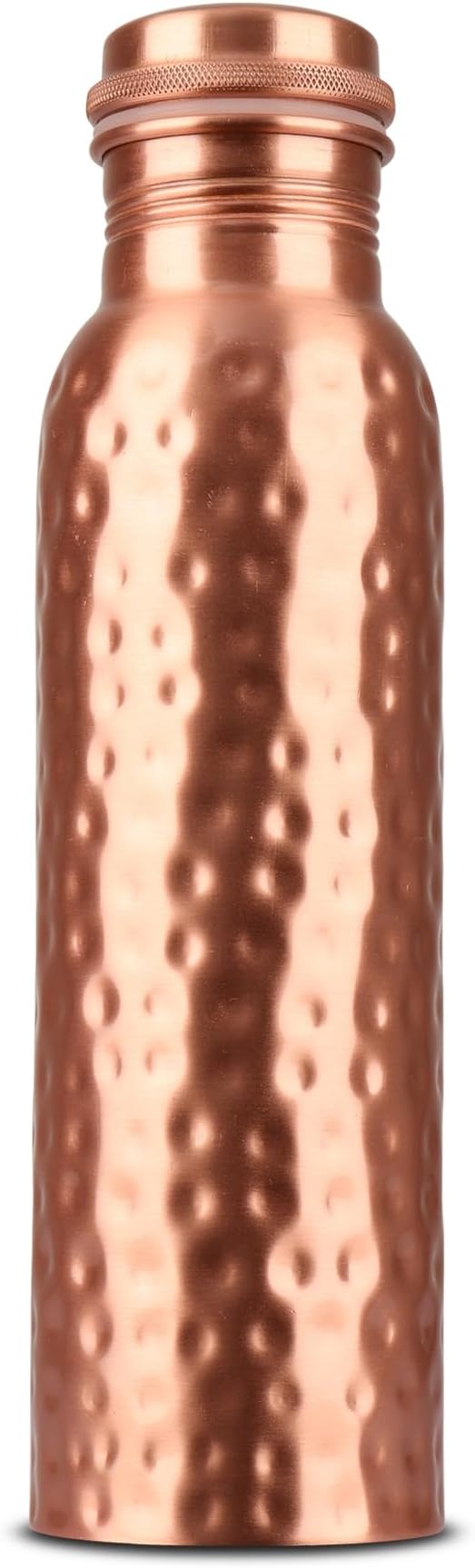 34 Oz Pure Copper Water Bottle Set – Leak-Proof Hammered Design with Tumbler, Carrying Bag & Smooth Finish Decorative – Copper Home Decore