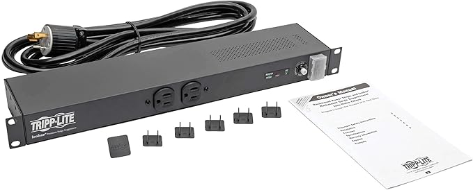 Tripp Lite 12-Outlet Rackmount PDU Isobar Surge Protector Power Strip, 20A, 3840 Joules, 15ft Cord with 5-20P Plug, 1U Rack-Mount, Lifetime Manufacturer's Warranty & $25,000 Insurance (IBAR12-20ULTRA)