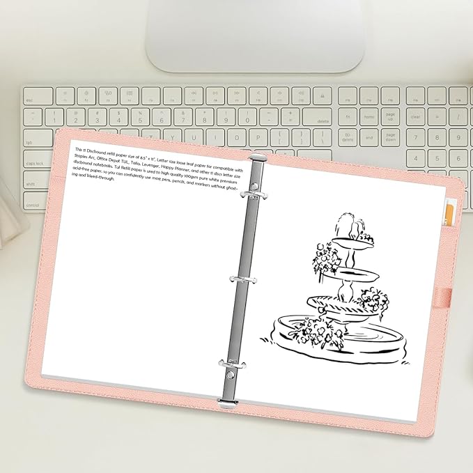 (3-Pack) A4 Blank Paper Refills, 300Sheets / 600Pages Print/Loose-Leaf Paper, 3-Hole, 100gsm, White, 8.5'' x 11''