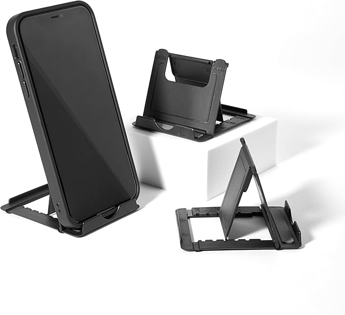 CHARGEWORX Stand for Tablets, Smartphones, 3-PK | Adjustable Mount w/ 6 Viewing Angles | Flexible Frame for Landscape, Portrait Modes | Travel Tablet Stand