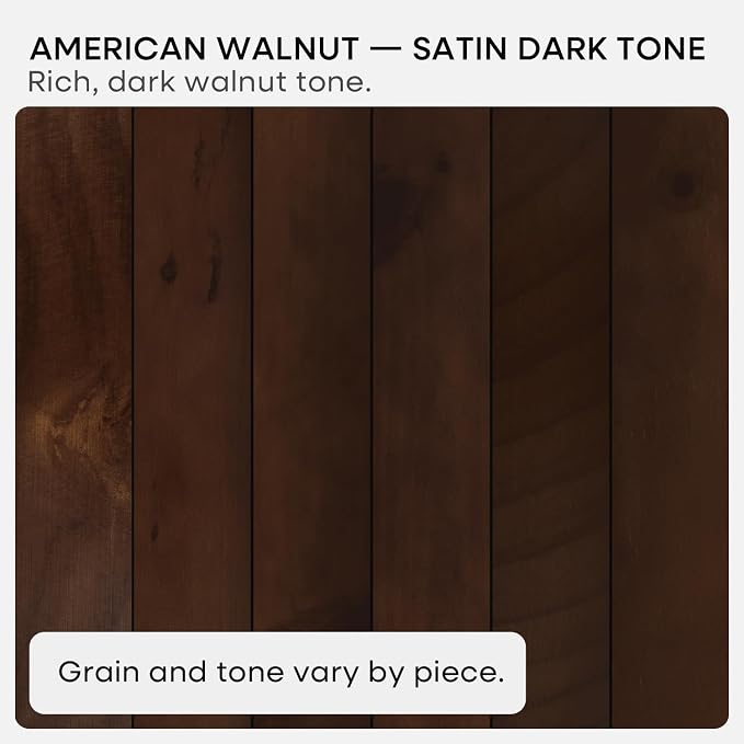 Homeforia 24inch Walnut Floating Shelves for Wall, High End Solid Real Wood 24in Floating Shelf for Bathroom, Dark Brown 24 inch Long Floating Shelves, Heavy Duty Bracket, 24 X 6.5 X 1.75 in, Set of 3