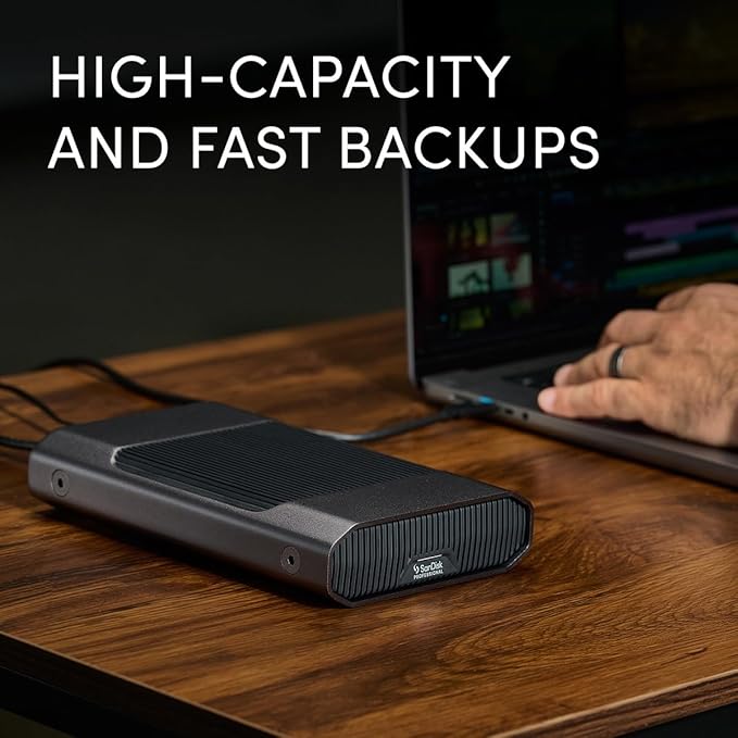 SanDisk Professional 6TB G-Drive Enterprise-Class External Desktop Hard Drive - 7200RPM Ultrastar HDD Inside, USB-C (10Gbps), USB 3.2 Gen 2, Mac Ready - SDPHF1A-006T-NBAAD
