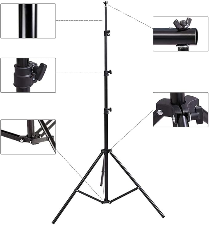 Photo Video Studio 12 x10ft 100% Muslin White Backdrop with 10 x 8.5ft Stand Photography Background Support System Kit ,Clamp, Carry Bag