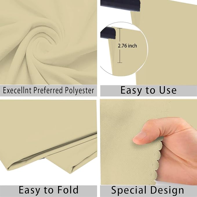 Tan Photo Backdrop for Photoshoot Tan Background for Photography Photo Backdrop Curtain for Party 8x10 FT