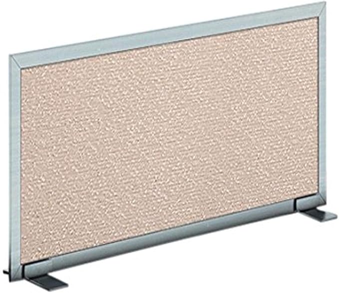 OBEX Acoustical Free Standing Privacy Screen, Cubicle Accessories Desk Privacy Panel, Desk Dividers for Office, Office Furniture Partitions Portable Sound Proof Dividers, 18" x 36", Overcast