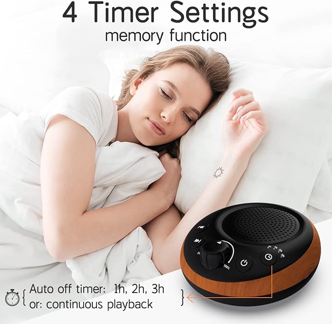 iDealSleep Sound Brown Noise Machine White Noise Machine Nonstop 30 Soothing Sounds Sound Therapy for Baby Kids Adults Sleep Machine 36-Level Vol Auto-Off Timer Memory Function for Home Travel Office