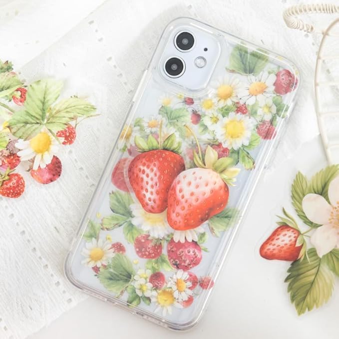 MiyouLuna 60 Pcs Large Garden-Inspired PET Stickers, Fruit-Themed for Scrapbooking, Journaling, DIY Crafts, with Organizer