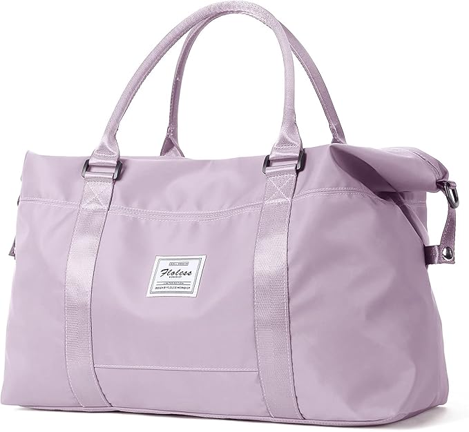 Small Gym Bag for Women, Purple Stylish Duffle Travel Bag for Plane, Lightweight Duffle Bag for Women, Sport Gym Tote Bag with Wet Pocket for Yoga, Pilates, Swimming