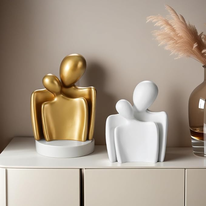 vomiceak Sculptures Home Decor Lover Statues- 8 Inch, Modern Home Decor Couple Statues，Decorations for Living Room Office Bookshelf Bedroom